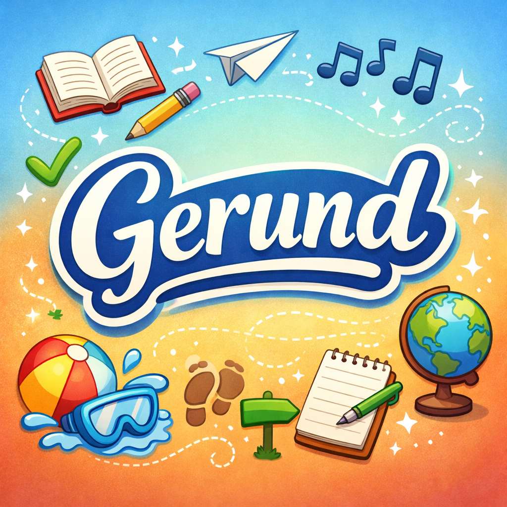 شرح مبسط وقصير لصيغة ال Gerund مع التمارين بالانجليزية والعربية
