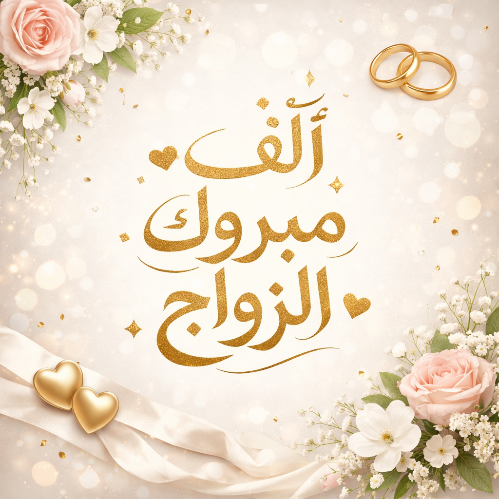 الف مبروك الزواج يابنت عمي